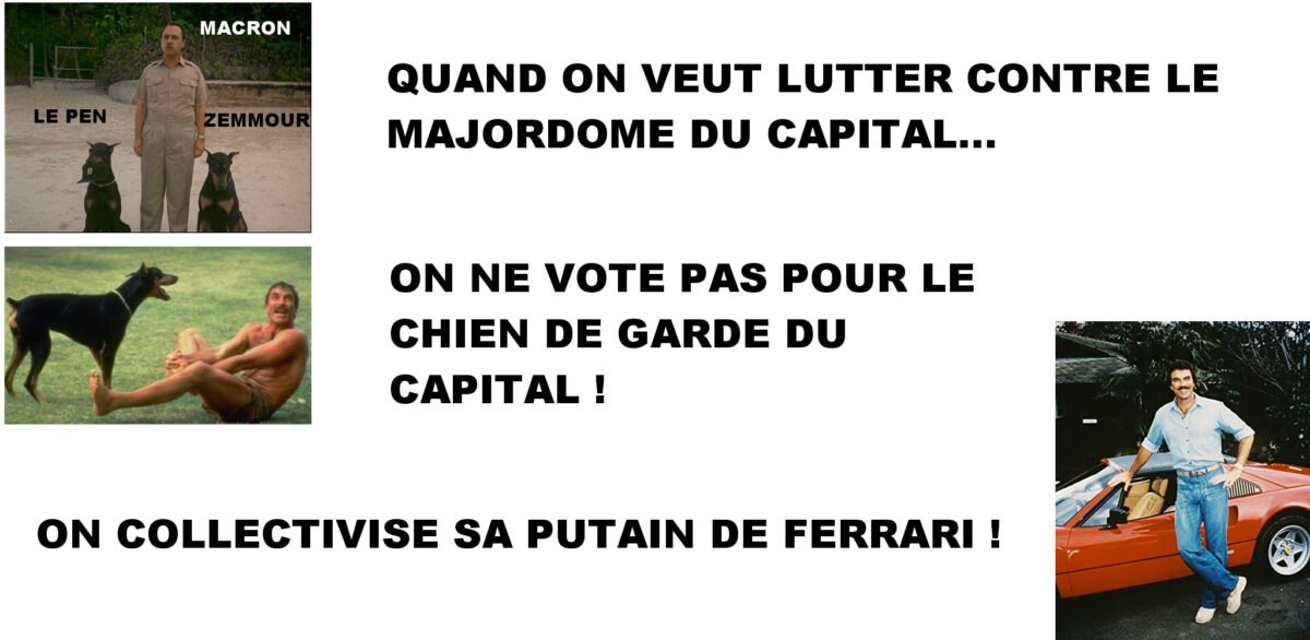 ON NE COMBAT PAS LE MAJORDOME DU CAPITAL EN VOTANT POUR LE CHIEN DE GARDE DU CAPITAL