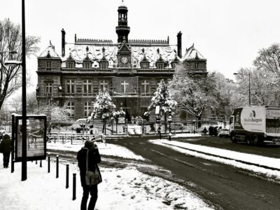 Mairie de Pantin sous la neige en 2018